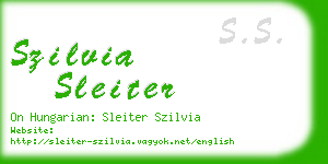szilvia sleiter business card